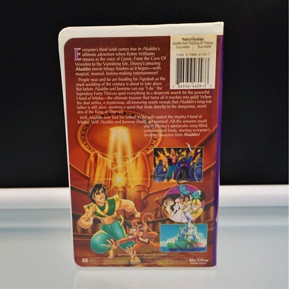 Aladdin and the King of Thieves VHS 1996 Disney Presents Clam Shell Box - Picture 4 of 10